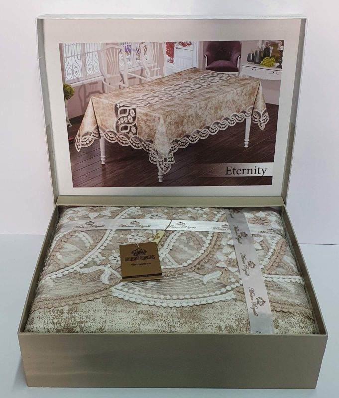 Скатертина Велюр Maison Royale 160x300 Eternity Cappucino