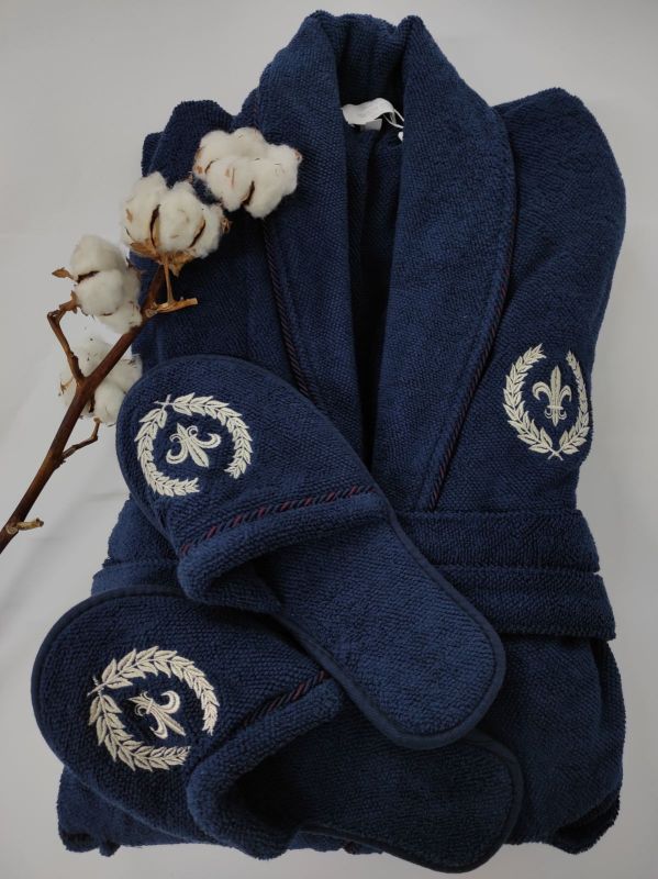 Халат чоловічий Maison D'or Seymour Navy Lacivert S