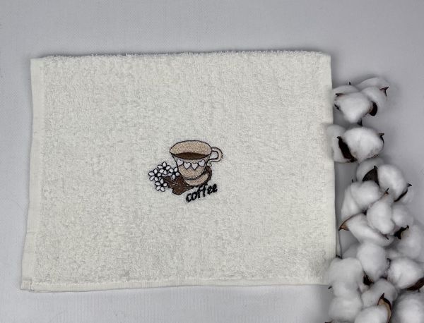 Махровий кухонний рушник Happy cotton 30х50 Love Coffee