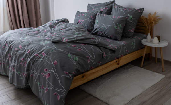 Комплект постільної білизни "Soft dreams" двоспальний (Branch on Grey,70*70)
