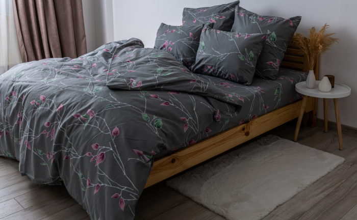 Комплект постільної білизни "Soft dreams" двоспальний (Branch on Grey,70*70)