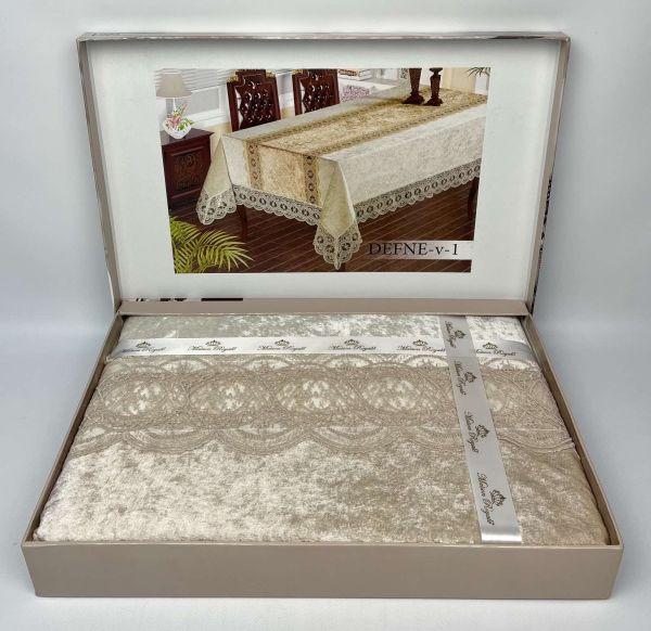 Скатертина Велюр Maison Royale 160x300 Defne V1