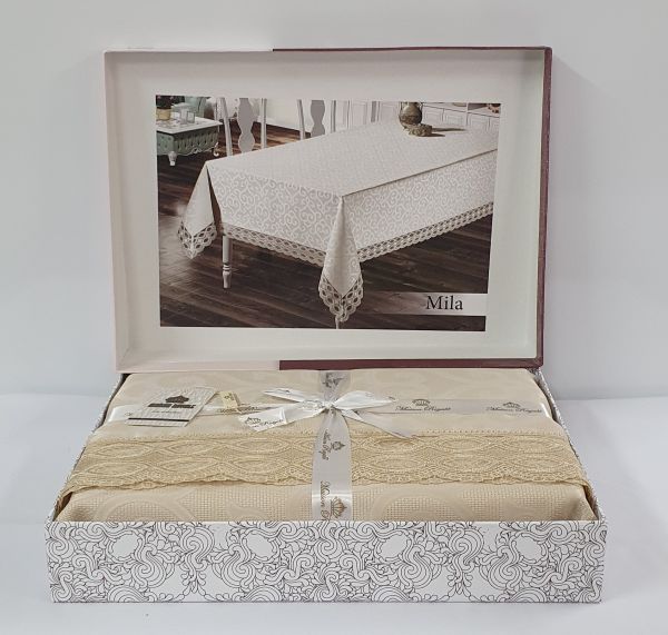 Скатертина Maison Royale 160x220 Mila Cappucino