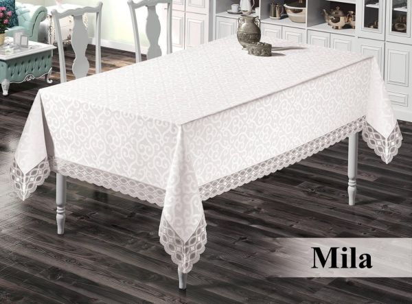 Скатертина Maison Royale 160x300 Mila White
