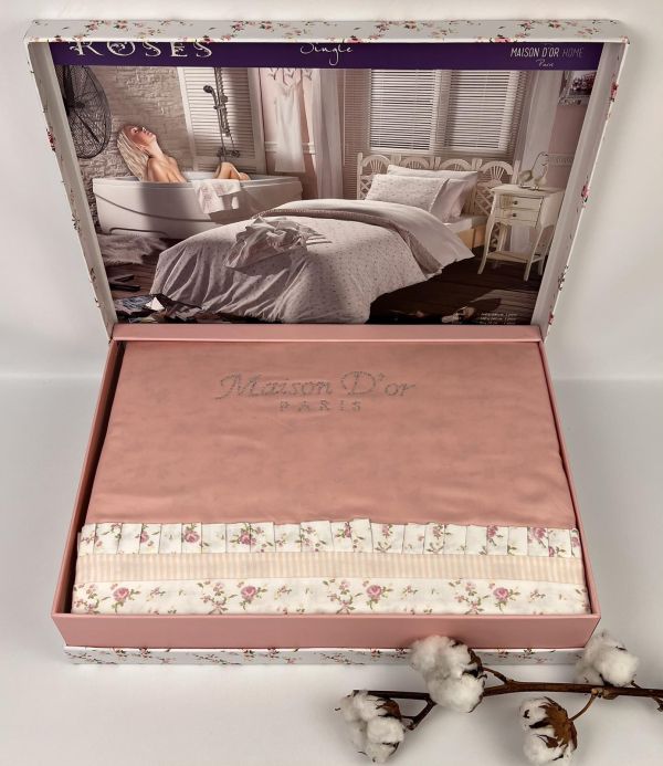 Постільна білизна Maison D'or сатин 160х220 Roses Rose
