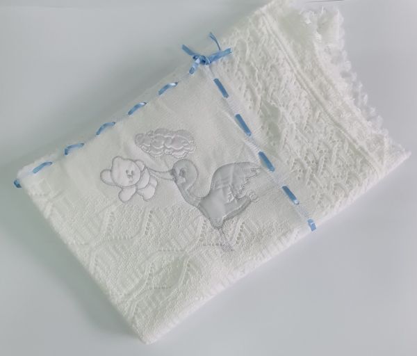 Крижма утеплена White-Light blue