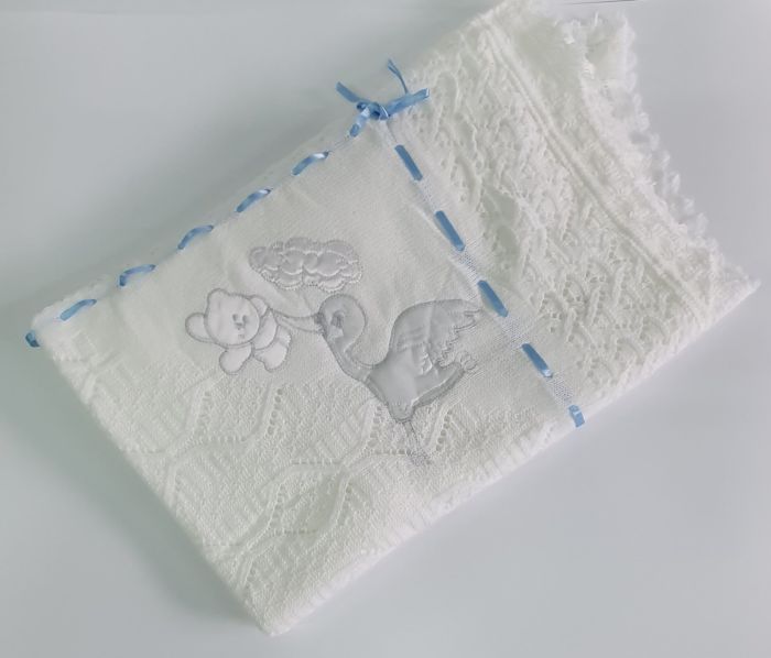 Крижма утеплена White-Light blue