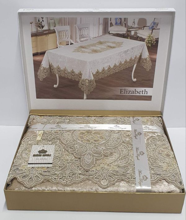 Скатертина Велюр Maison Royale 160x260 Elizabeth Cappucino