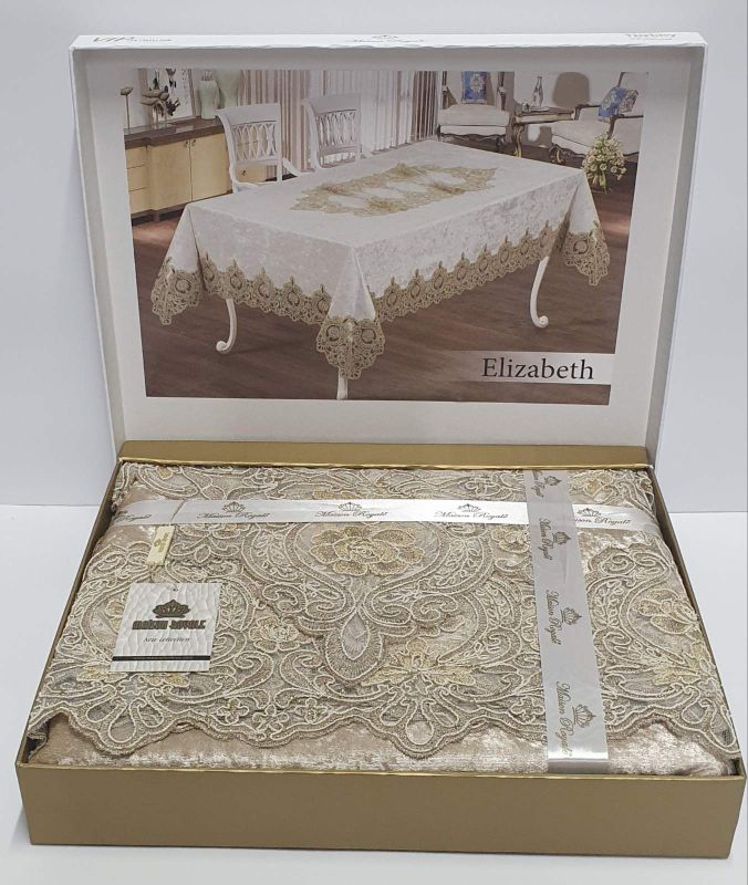 Скатертина Велюр Maison Royale 160x260 Elizabeth Cappucino