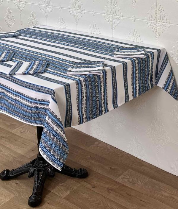 Комплект столовий Едельвіка 120х140 162-22/00 Коттон Light blue