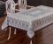 Скатертина Maison Royale льон з мереживом 160x220 Kilim Cream-Grey