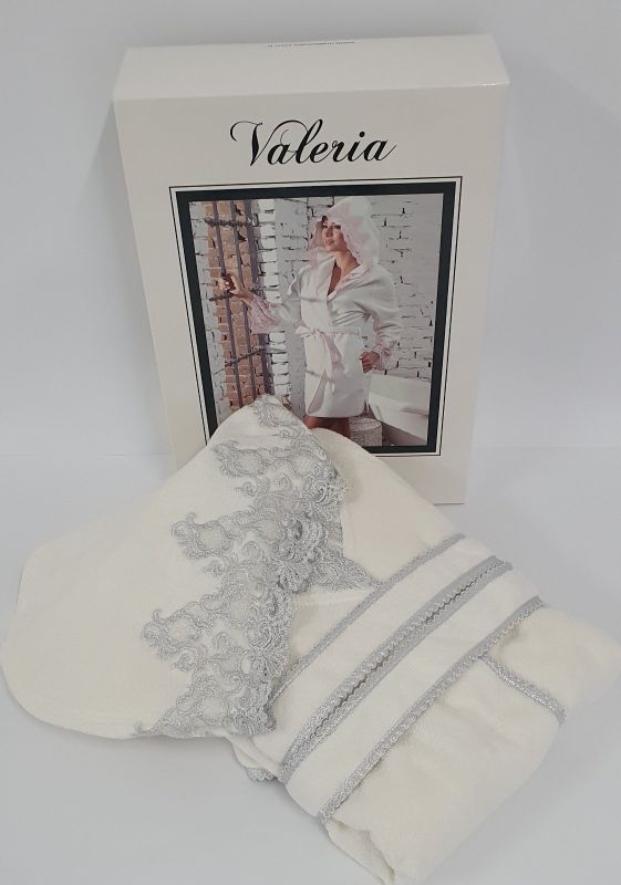 Халат жіночий Maison D'or Valeria Ecru-Silver M