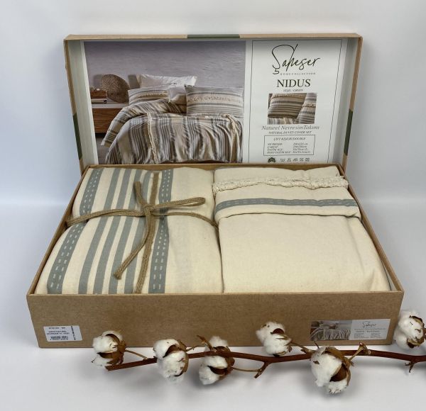 Постільна білизна Saheser Naturel 200X220 Nidus Green