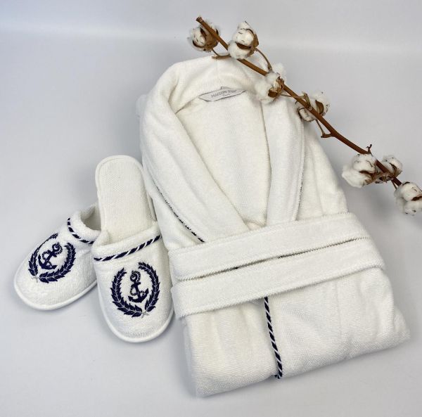 Халат чоловічий Maison D'or Michel Sailing White L