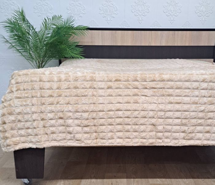 Покривало велюр 180х200 Dark  Beige (1310)