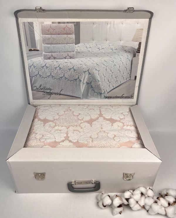 Покривало Maison D'or махрове Celestina 220х240 Rose