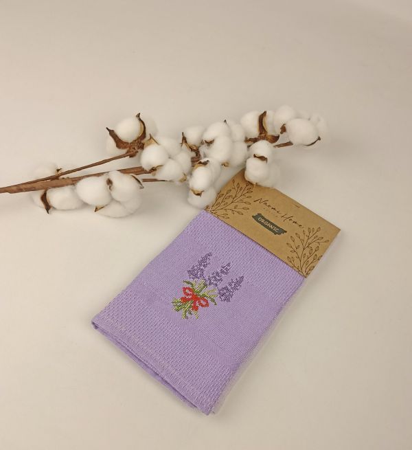Набір вафельних рушників Meteor 2шт Pattern Hanger Lavander 3