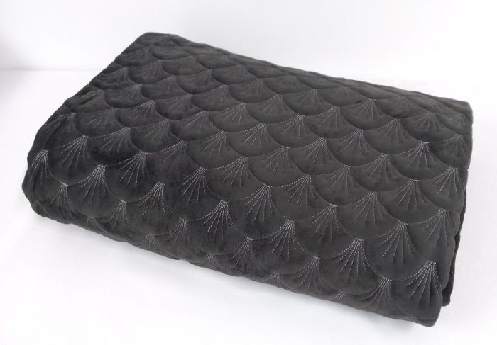 Покривало велюрове ракушка Model-11 220x240 Anthracite