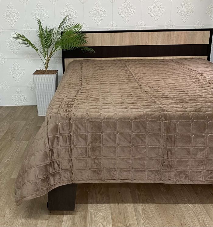 Покривало велюрове Model-15 (1248) 220х240 Brown