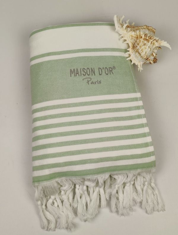 Рушник Maison D'or Primavera 100x200 Green-White