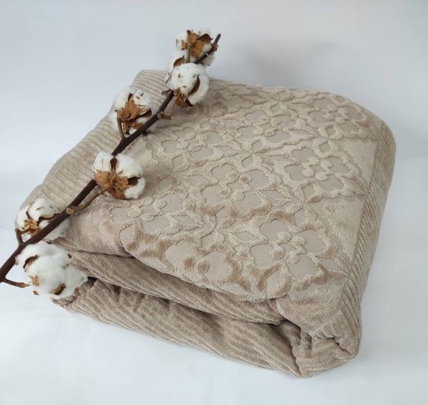 Махрове Простирадло Євро АЕ Cotton 220Х240 см Beige