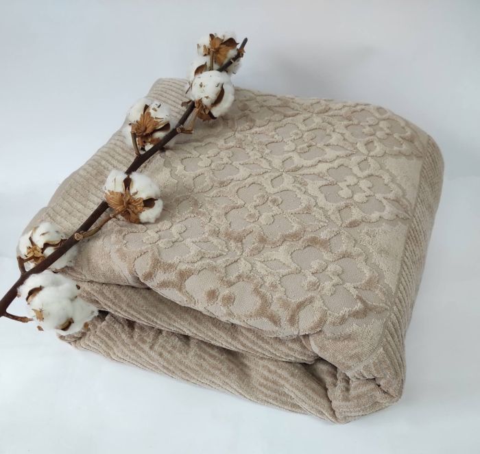 Махрове Простирадло Євро АЕ Cotton 220Х240 см Beige