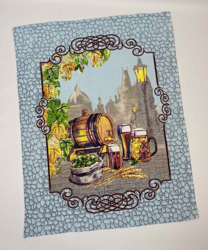 Рушник кухонний вафельний "Beer" 60х50