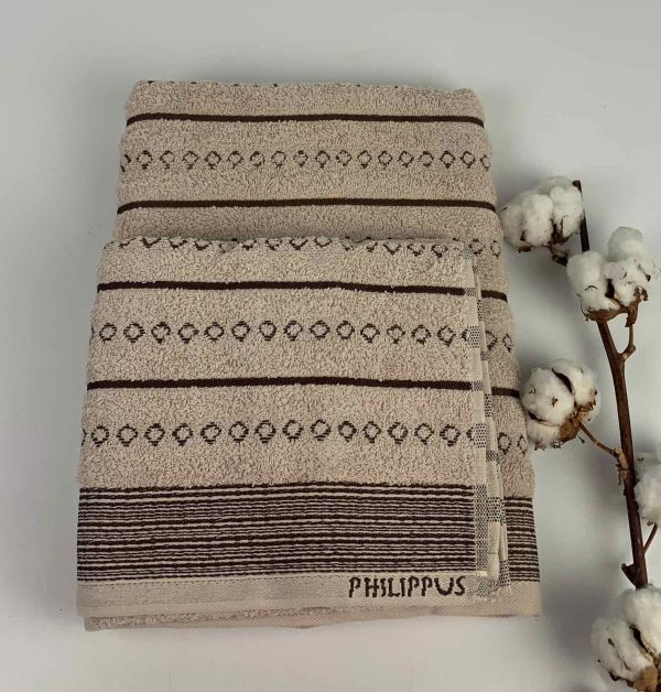 Набір рушників Philippus Slow Cotton 2 шт Timoxa Бежевий(Е847)