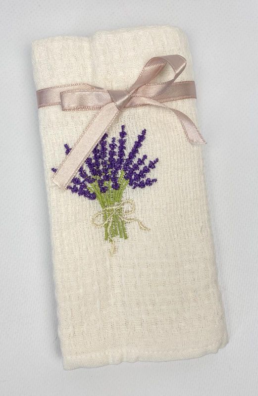 Рушник вафельний кухонний Mercan Lavanda  Cream