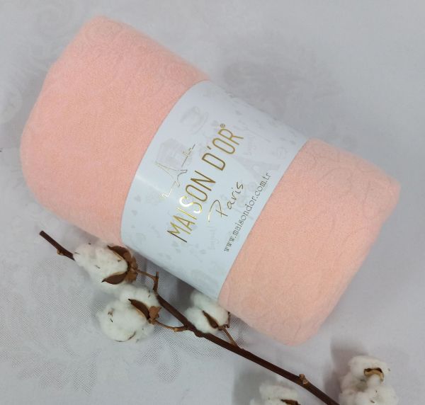 Простирадло на резинці 100x200 махра Jacquard з наволочками Maison Dor Apricot