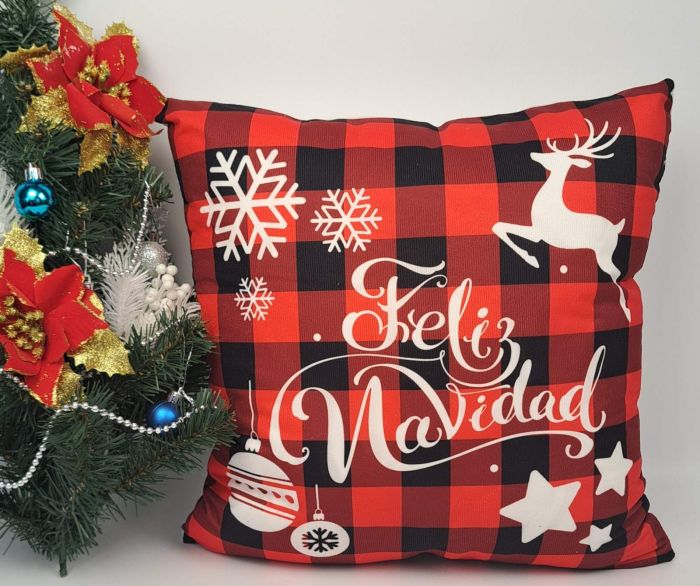 Наволочка велюр 45x45 Feliz Navidad