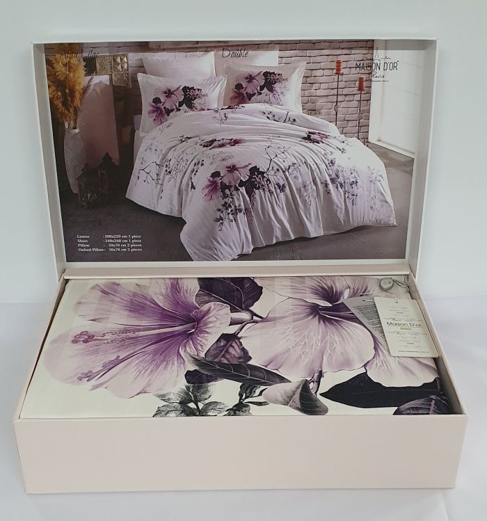 Постільна білизна Maison D'or сатин 200х220 Alita Lilac