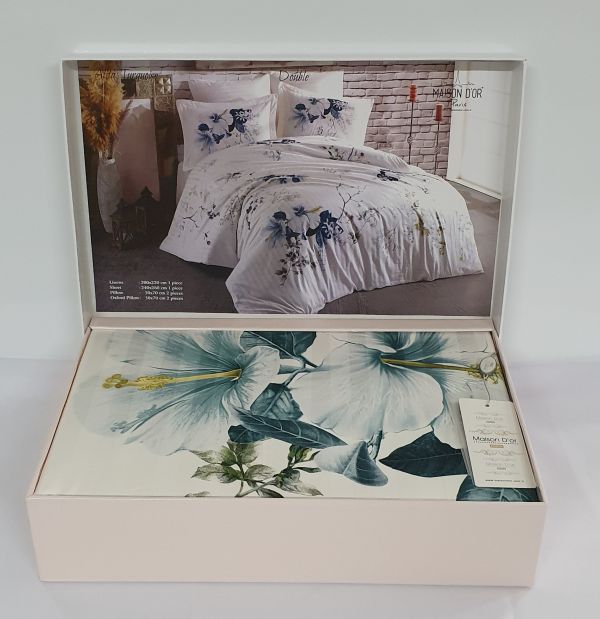 Постільна білизна Maison D'or сатин 200х220 Alita Turquoise