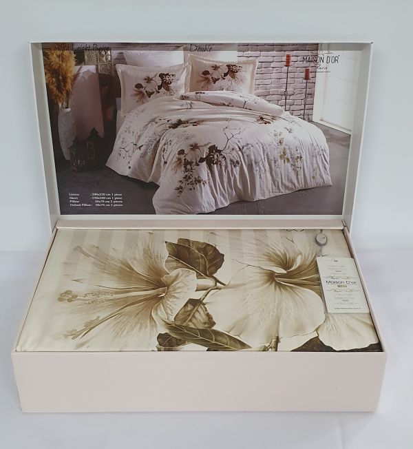 Постільна білизна Maison D'or сатин 200х220 Alita Leight Beige