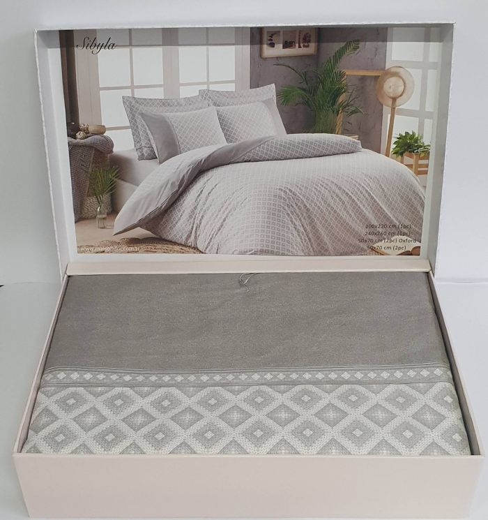Постільна білизна Maison D'or ранфорс Sibyla  200х220 Grey