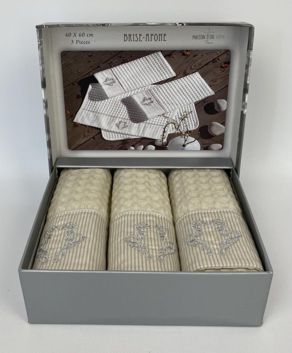 Рушники Maison D'or 3шт Brise-Apone 40x60 Beige