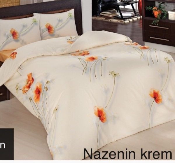 Постільна білизна Altinbasak ранфорс сімейна Nazenin krem
