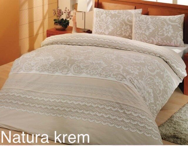 Постільна білизна Altinbasak ранфорс сімейна Natura krem