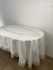 Скатертина Велюр Acme Tekstil 160x220 ovale Marguerite Krem PVS