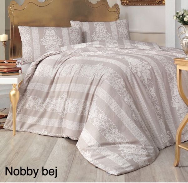 Постільна білизна Altinbasak ранфорс 200x220 Nobby Bej