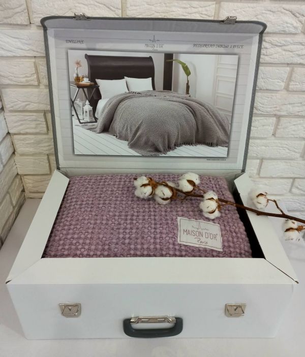 Покривало Maison D'or вафельне Emeline 240x260 Lilac
