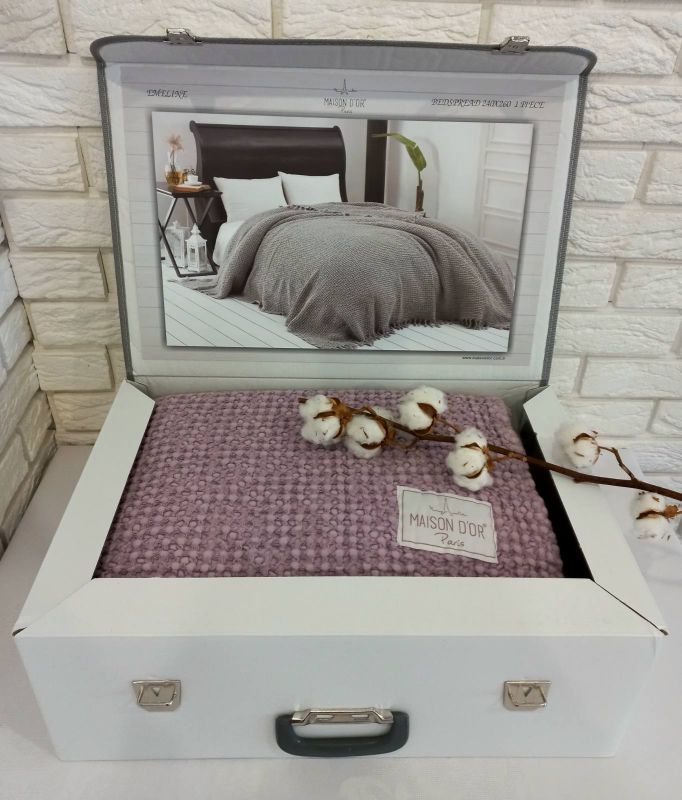 Покривало Maison D'or вафельне Emeline 240x260 Lilac
