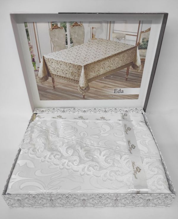 Скатертина Maison Royale 160x300 ovale Eda White