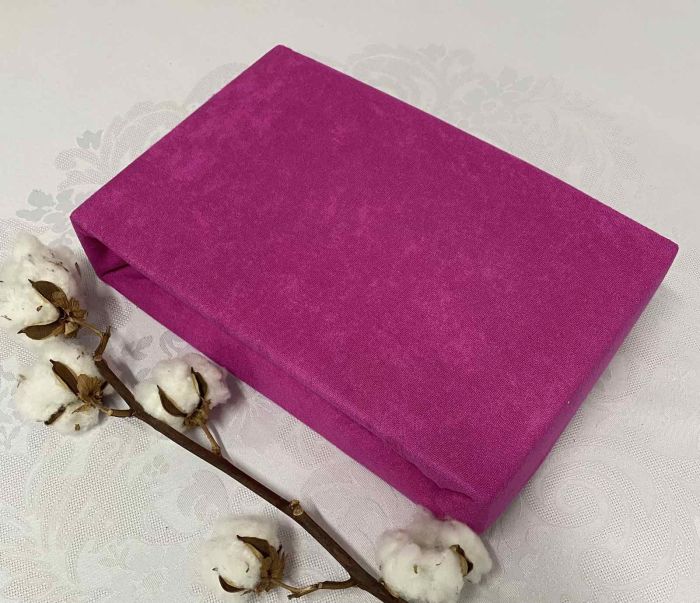 Простирадло 140х200 махрове на резинці "Home line" Pink 130г/м2