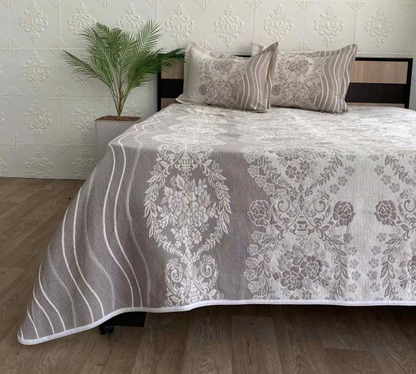 Покривало Moda Box 240х260 з наволочками Sevde Kahve