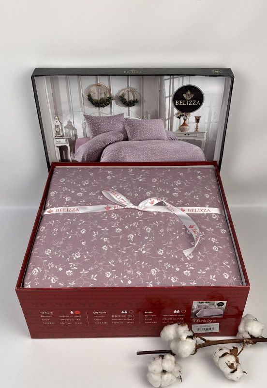 Постільна білизна Belizza фланель 200x220 Wisteria lilac