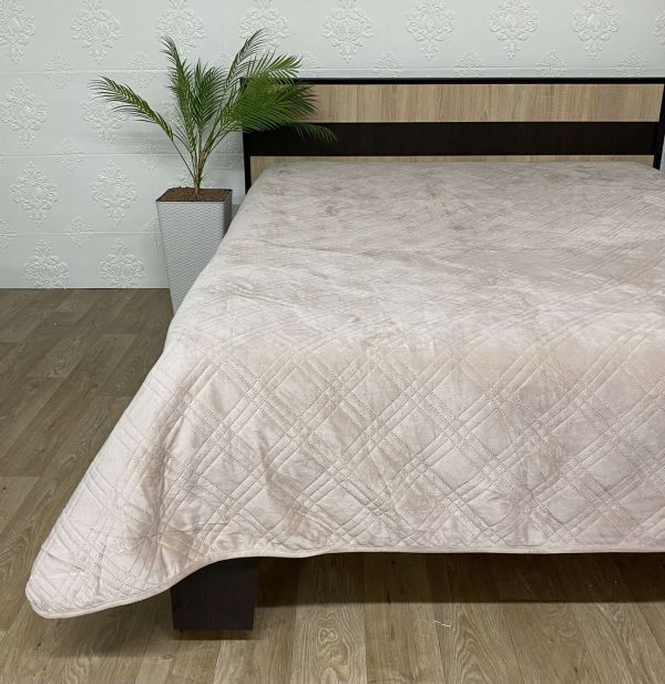 Покривало велюрове Model-18 (1287) 220х240 Beige