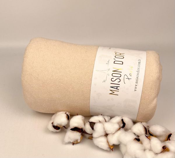Простирадло на резинці 180x200 махра з наволочками Maison Dor Beige