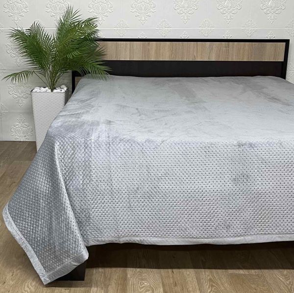 Покривало велюрове квадрат Model-8 220x240 Gray (1160)