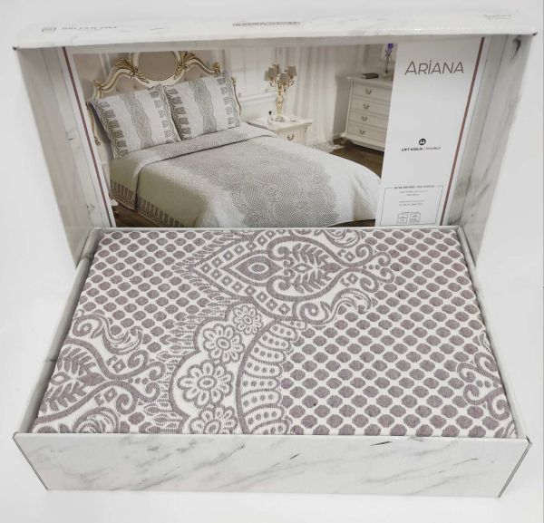 Покривало My Bed Жакард 240x260 з наволочками Ariana Powder